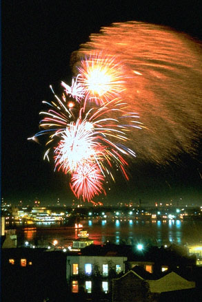 Fireworks over 
the Minnesota River